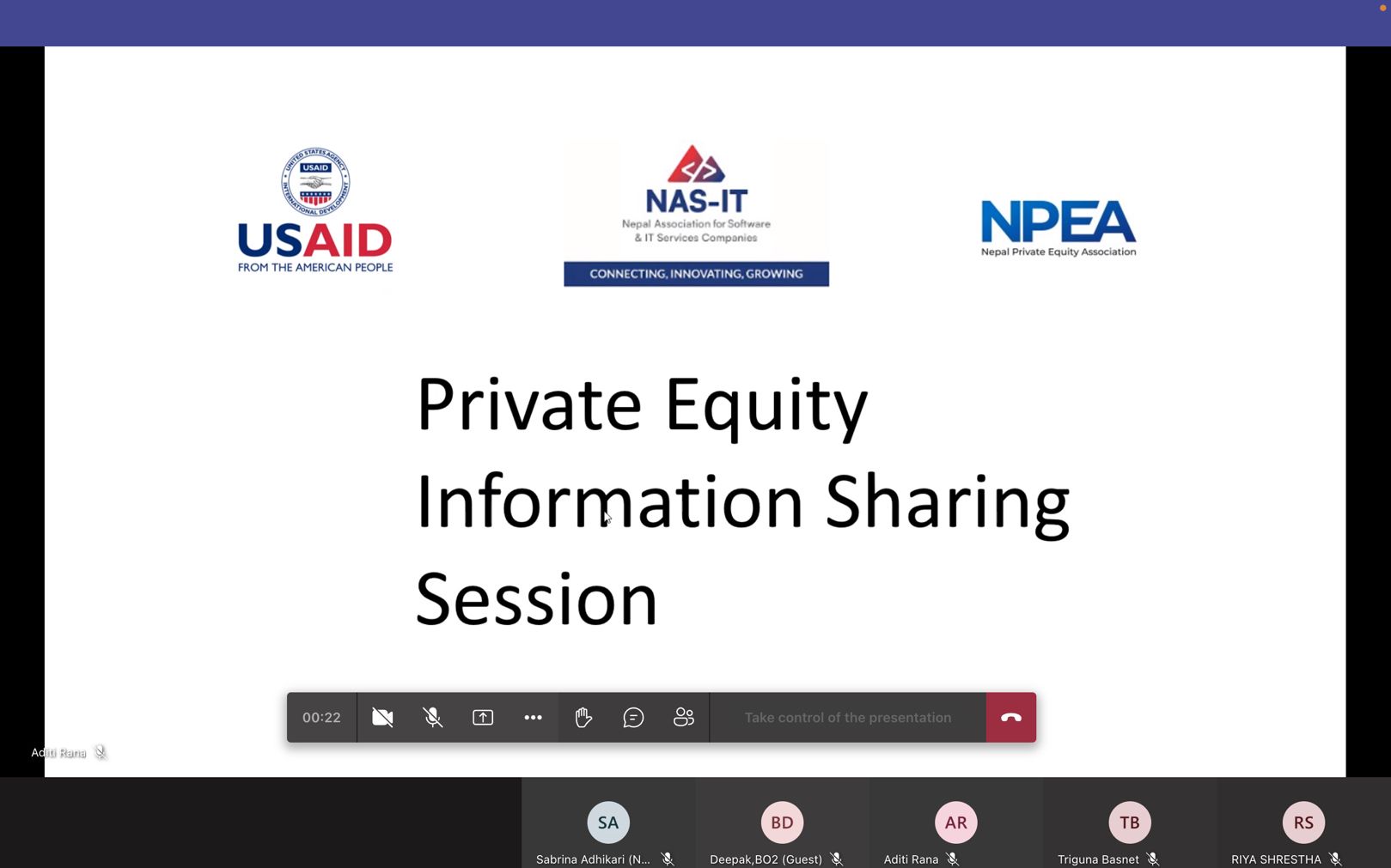 Private Equity Info Sharing Session